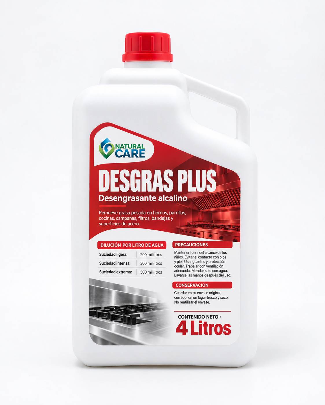 Envase profesional de Desgras Plus 4 litros
