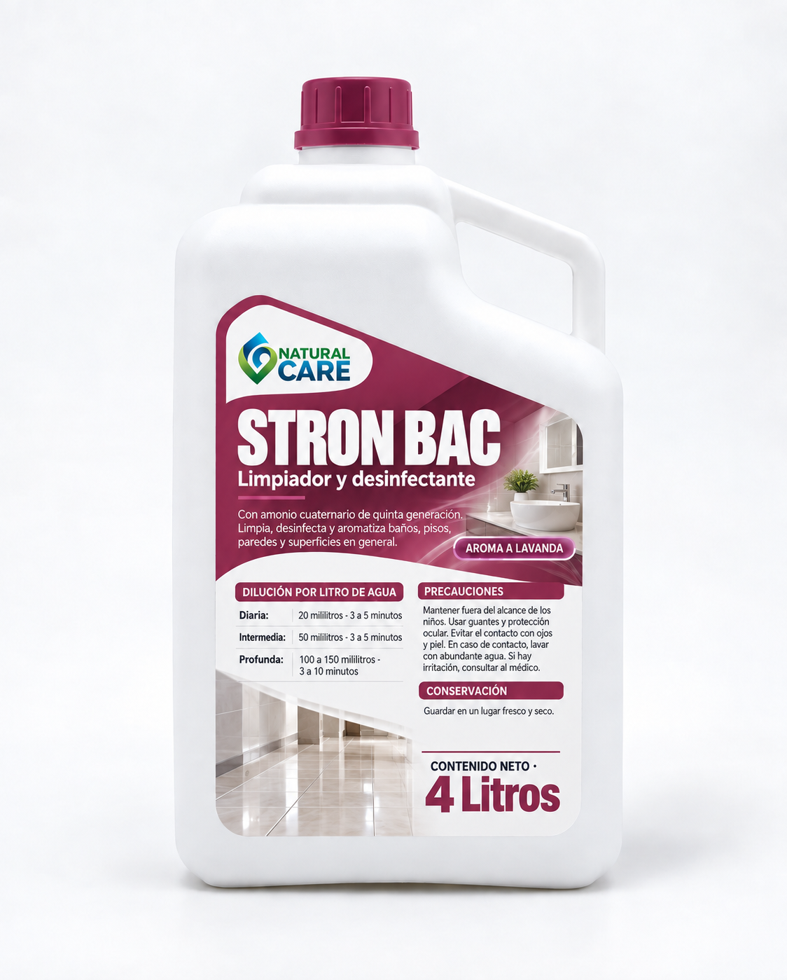 Envase profesional de Stron Bac 4 litros