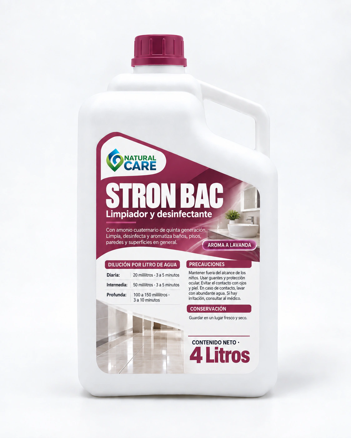 Envase profesional de Stron Bac 4 litros