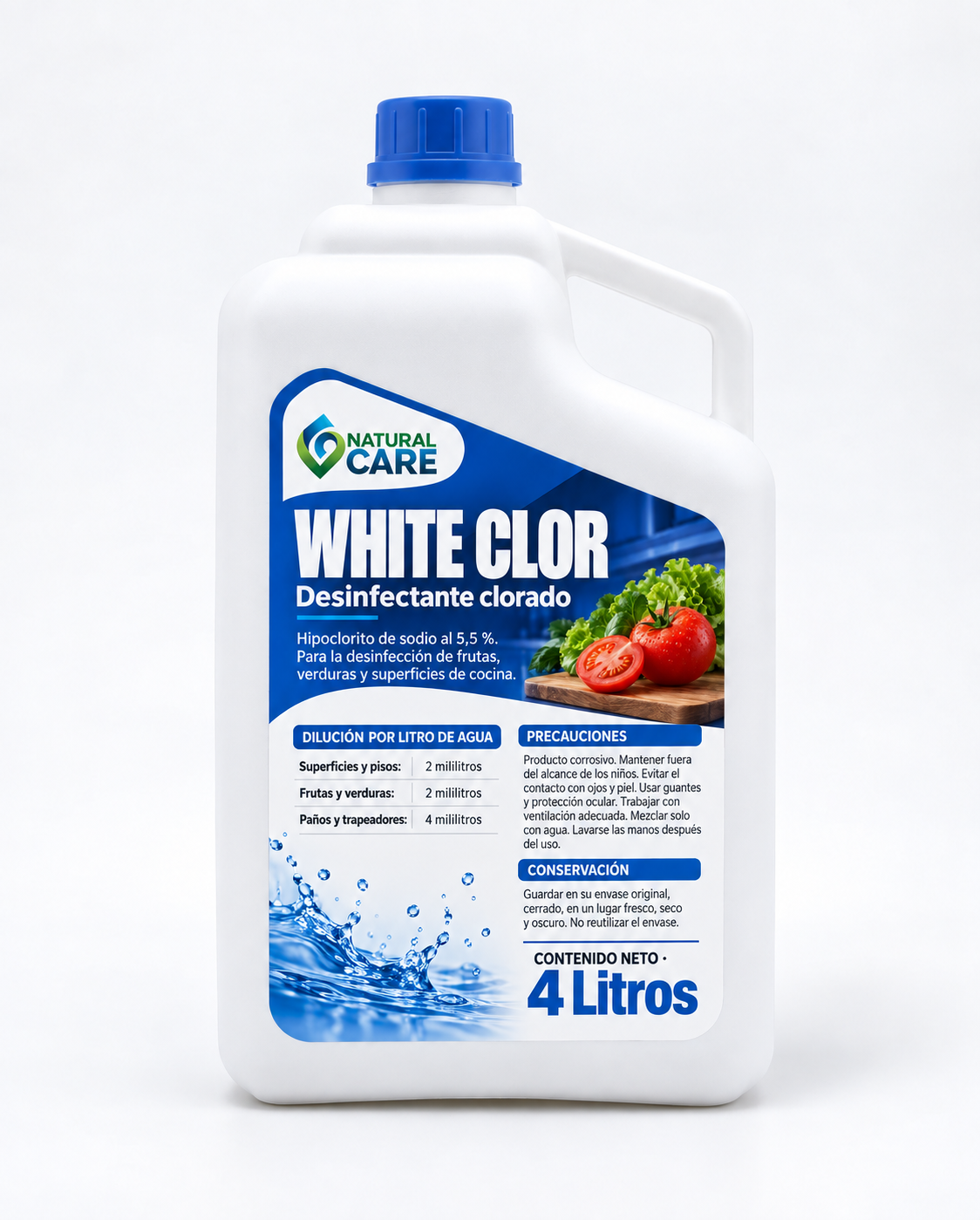 Envase profesional de White Clor 4 litros